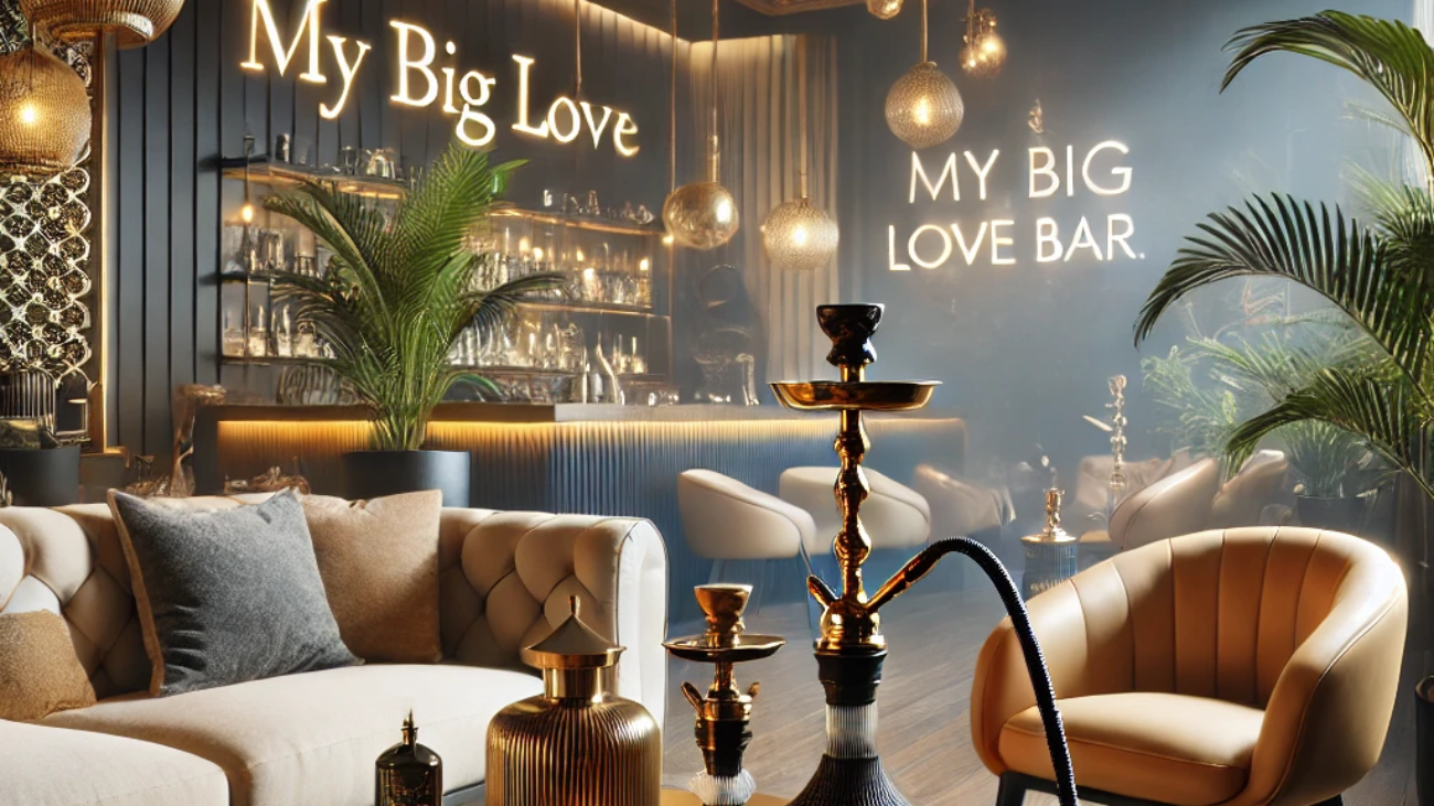 DALL·E 2024-10-29 17.28.43 - A premium lifestyle scene in a modern, stylish hookah lounge with an elegant setup showcasing a CBD-infused hookah blend product. The setting features